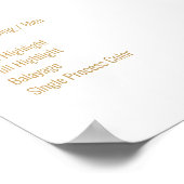 Simple White Beige Preishear Poster (Hoek)