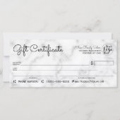 Simple White Black Marble Check Cadeaubon (Voorkant)