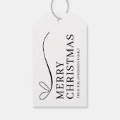 Simple white black modern Merry Christmas  Cadeaulabel (Achterkant)