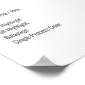 Simple White Black Preishear Poster (Hoek)