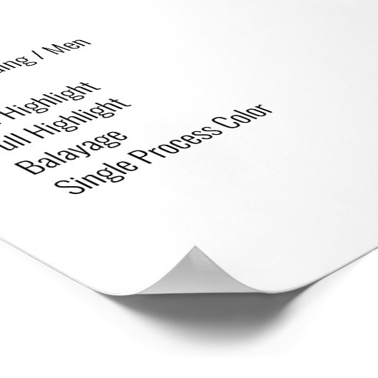 Simple White Black Preishear Poster (Hoek)