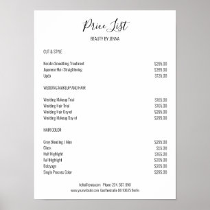 Simple White Black Preishear Poster