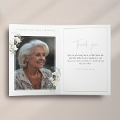 Simple White Calla Lily Eucalyptus Sympathy Bedankkaart