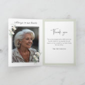 Simple White Calla Lily Eucalyptus Sympathy Bedankkaart (Binnen)