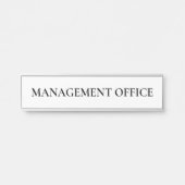 Simple White Classic Management Office Deurbordje (Voorkant)