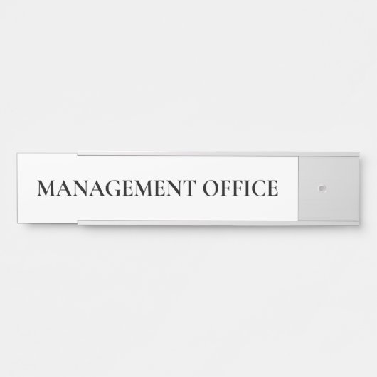 Simple White Classic Management Office Deurbordje (Voorkant)