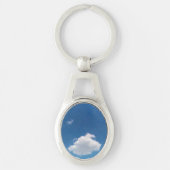 Simple white cloud sleutelhanger (Voorkant)