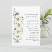 Simple White Daisies Floral Christelijk Wedding Kaart (Staand voorkant)