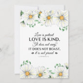 Simple White Daisies Greenery Floral Waterverf Save The Date (Achterkant)