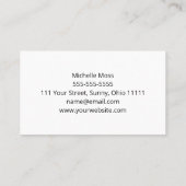 Simple White Daisy Trendy Botanical Visitekaartje (Achterkant)