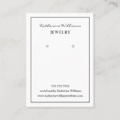 Simple White Earring Display Kaart Visitekaartje (Voorkant)