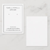 Simple White Earring Display Kaart Visitekaartje (Voorkant / Achterkant)