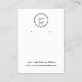 Simple White Earring Display Kaart |Voeg uw Logo t Visitekaartje (Voorkant)