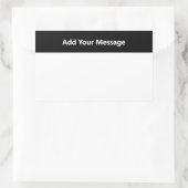 Simple White en Black Top Border Uw bericht toevoe Rechthoekige Sticker (Tas)