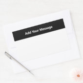 Simple White en Black Top Border Uw bericht toevoe Rechthoekige Sticker (Envelop)