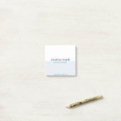 Simple White en Blue Company Post-Kaarten Post-it® Notes (Op bureau)