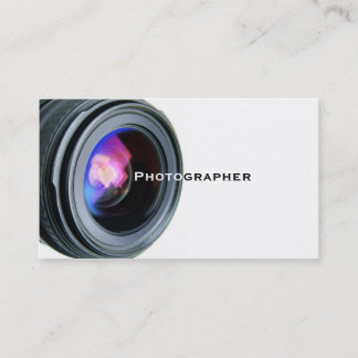 Simple White en Lens Photographer Visitekaartje