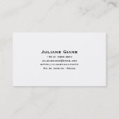 Simple White en Lens Photographer Visitekaartje (Achterkant)