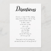 Simple White Event Directions — Kaart met details (Voorkant)
