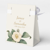 Simple White Floral Illustration | Weddenschap Bedankdoosjes (Achterkant)