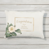 Simple White Floral Illustration | Weddenschap Gif Buitenkussen (Achterkant)