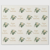 Simple White Floral Illustration | Weddenschap Gif Cadeaupapier (Vlak)