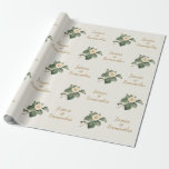 Simple White Floral Illustration | Weddenschap Gif Cadeaupapier<br><div class="desc">Mooi, eenvoudig en klassiek. Deze botanische illustratie van een enkele, witte Camellia bloem & foliage ziet er verbluffend uit tegen een crèmekleurige achtergrond. De tekst is in een manuscriptstijl en gekleurd goud. Alles komt samen om het perfecte ontwerp te vormen voor een eenvoudig, charmerend en elegant trouwthema.Alle tekst kan eenvoudig...</div>