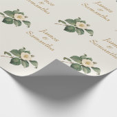 Simple White Floral Illustration | Weddenschap Gif Cadeaupapier (Hoek)