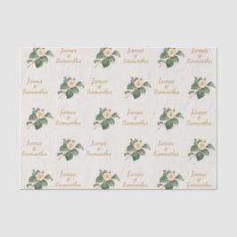 Simple White Floral Illustration | Weddenschap Gif Tissuepapier