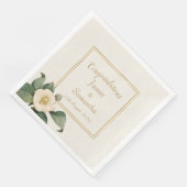 Simple White Floral Illustration | Weddenschap Servet (Hoek)