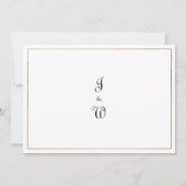 Simple white gold vintage calligraphy Thank You Kaart (Achterkant)