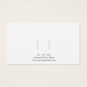 Simple White Hair Bow Clip Barrette Display card Visitekaartje (Achterkant)