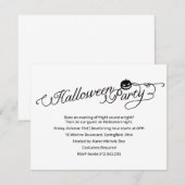 Simple White Halloween Party Costuum Kaart (Voorkant / Achterkant)