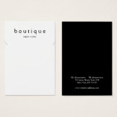 Simple White Ketting Bracelet Display Card Visitekaartje (Voorkant /achterkant)