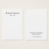 Simple White Ketting Bracelet Display Card Visitekaartje (Voorkant /achterkant)