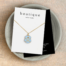 Simple White Ketting Bracelet Display Card Visitekaartje