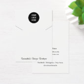 Simple White Ketting Display Holder Logo Visitekaartje (Bureau)