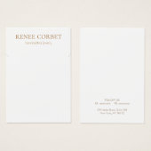 Simple White Ketting Display Kaart (Voorkant /achterkant)