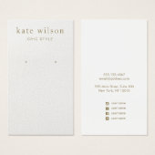 Simple White Leather Earring Display Kaart (Voorkant /achterkant)