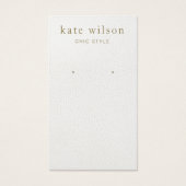 Simple White Leather Earring Display Kaart (Voorkant)