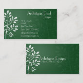 Simple White Leaves Visitekaartje (Voorkant / Achterkant)