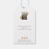 Simple White logo Clothing Price label Cadeaulabel (Voorkant)