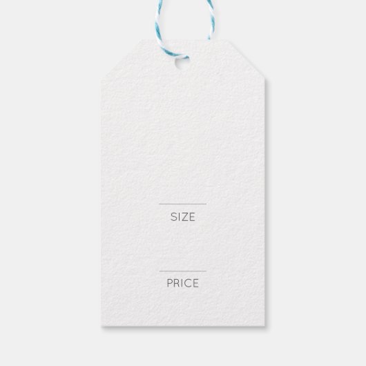 Simple White logo Clothing Price label Cadeaulabel (Achterkant)