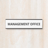 Simple White Management Office Deurbordje (Voorkant)