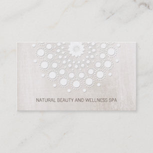 Simple White Mandala Beauty and Day Spa Visitekaartje
