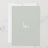 Simple white mint spring floral Save the Date Kaart (Achterkant)