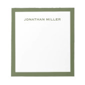 Simple White Navy Typographic Notitieblok (Voorkant)