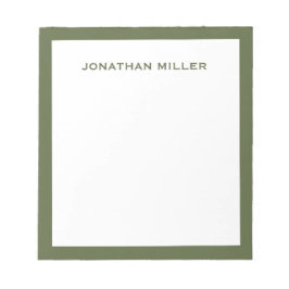 Simple White Navy Typographic Notitieblok