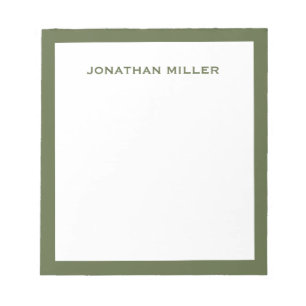 Simple White Navy Typographic Notitieblok