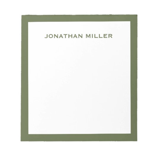 Simple White Navy Typographic Notitieblok (Voorkant)